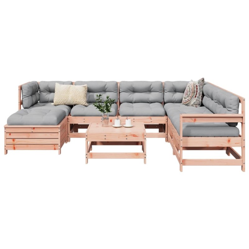 Salon de jardin 8 pcs bois massif sapin de douglas 510058510058