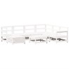 Salon de jardin 8 pcs blanc bois de pin massif 510061510061