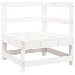 Salon de jardin 8 pcs blanc bois de pin massif 510061510061