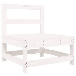 Salon de jardin 8 pcs blanc bois de pin massif 510061510061