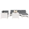 Salon de jardin 7 pcs blanc bois de pin massif 510063510063