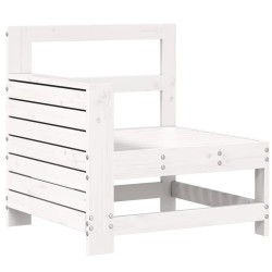 Salon de jardin 7 pcs blanc bois de pin massif 510063510063