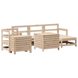 Salon de jardin 7 pcs bois de pin massif 510064510064
