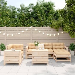Salon de jardin 7 pcs bois de pin massif 510064510064