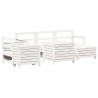 Salon de jardin 7 pcs blanc bois de pin massif 510068510068
