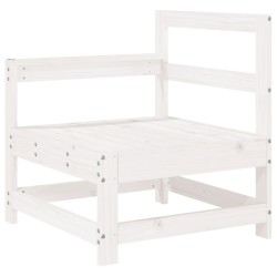 Salon de jardin 7 pcs blanc bois de pin massif 510068510068