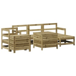 Salon de jardin 7 pcs bois de pin imprégné 510069510069