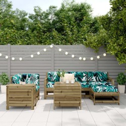 Salon de jardin 7 pcs bois de pin imprégné 510069510069