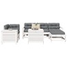 Salon de jardin 7 pcs blanc bois de pin massif 510070510070