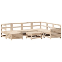 Salon de jardin 8 pcs bois de pin massif 510071510071
