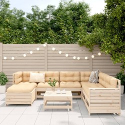 Salon de jardin 8 pcs bois de pin massif 510071510071