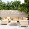 Salon de jardin 8 pcs bois de pin massif 510071510071