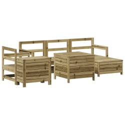 Salon de jardin 7 pcs bois de pin imprégné 510074510074