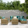 Salon de jardin 7 pcs bois de pin imprégné 510074510074