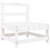 Salon de jardin 8 pcs blanc bois de pin massif 510076510076
