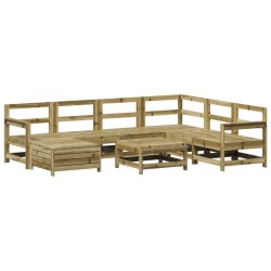 Salon de jardin 8 pcs bois de pin imprégné 510090510090