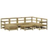 Salon de jardin 8 pcs bois de pin imprégné 510090510090