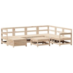 Salon de jardin 8 pcs bois de pin massif 510093510093