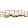 Salon de jardin 8 pcs bois de pin massif 510093510093