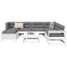 Salon de jardin 8 pcs blanc bois de pin massif 510094510094