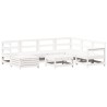 Salon de jardin 8 pcs blanc bois de pin massif 510094510094