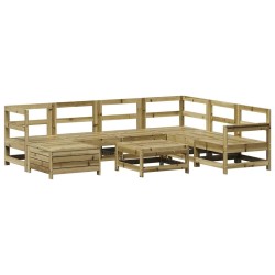 Salon de jardin 8 pcs bois de pin imprégné 510095510095