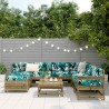 Salon de jardin 8 pcs bois de pin imprégné 510095510095