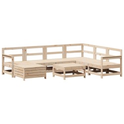 Salon de jardin 8 pcs bois de pin massif 510097510097