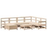 Salon de jardin 8 pcs bois de pin massif 510097510097