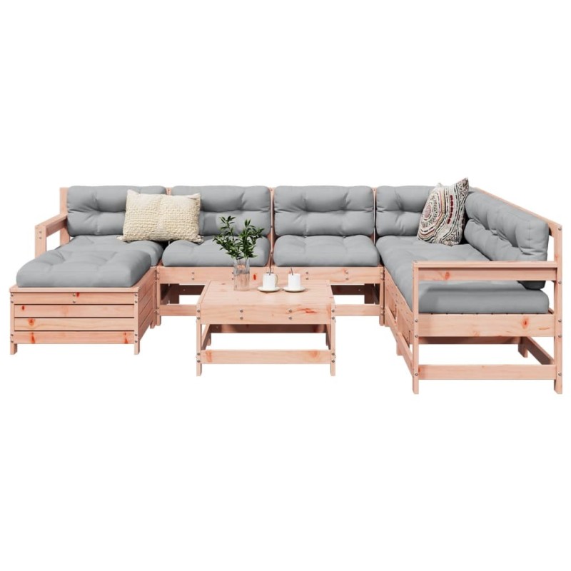 Salon de jardin 8 pcs bois massif sapin de douglas 510098510098