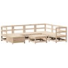 Salon de jardin 8 pcs bois de pin massif 510102510102