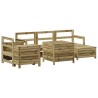 Salon de jardin 7 pcs bois de pin imprégné 510115510115