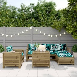 Salon de jardin 7 pcs bois de pin imprégné 510115510115