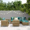 Salon de jardin 7 pcs bois de pin imprégné 510115510115