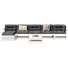 Salon de jardin 7 pcs Blanc Bois de pin massif 510117510117