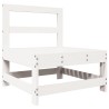Salon de jardin 7 pcs Blanc Bois de pin massif 510117510117