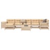 Salon de jardin 9 pcs bois de pin massif 510130510130