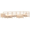Salon de jardin 9 pcs bois de pin massif 510130510130