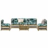 Salon de jardin 6 pcs avec coussins bois de pin imprégné 510132510132
