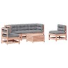 Salon de jardin 6 pcs avec coussins bois massif Douglas 510133510133