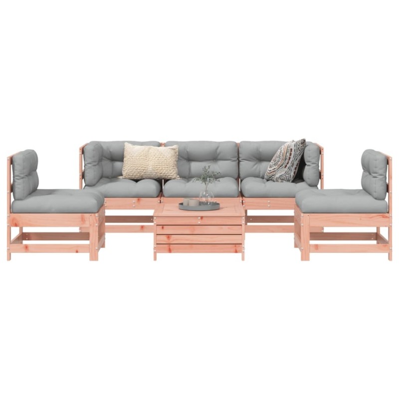 Salon de jardin 6 pcs bois massif sapin de douglas 510136510136