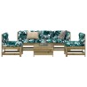 Salon de jardin 6 pcs bois de pin imprégné 510138510138