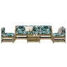 Salon de jardin 6 pcs avec coussins bois de pin imprégné 510142510142