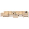 Salon de jardin 9 pcs bois de pin massif 510144510144