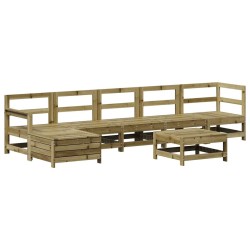 Salon de jardin 7 pcs bois de pin imprégné 510145510145