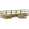 Salon de jardin 7 pcs bois de pin imprégné 510145510145