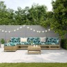 Salon de jardin 7 pcs bois de pin imprégné 510145510145