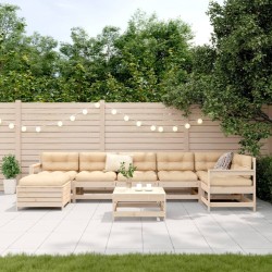 Salon de jardin 8 pcs bois de pin massif 510146510146