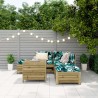 Salon de jardin 6 pcs bois de pin imprégné 510149510149