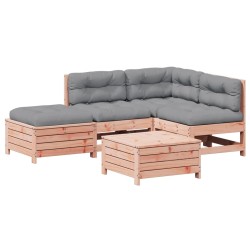 Salon de jardin 5 pcs avec coussins bois massif douglas 510151510151